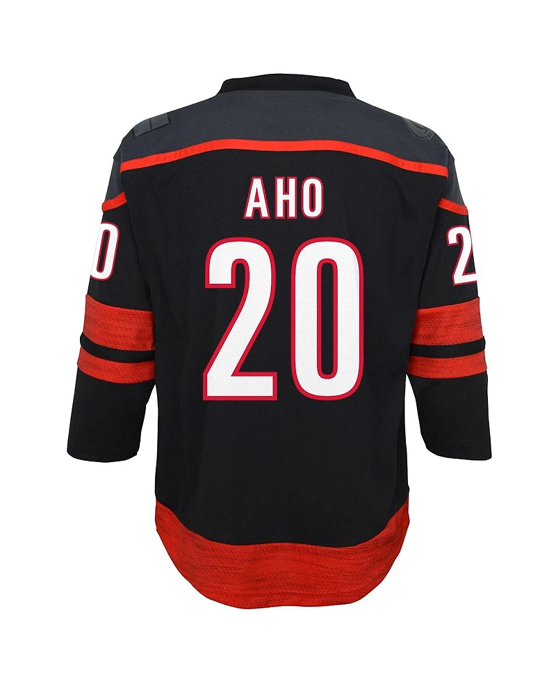 Outerstuff Big Boys and Girls Sebastian Aho Black Carolina Hurricanes Home Replica Jersey