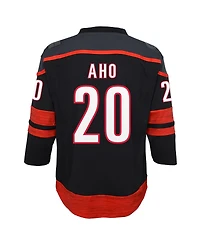 Outerstuff Big Boys and Girls Sebastian Aho Black Carolina Hurricanes Home Replica Jersey