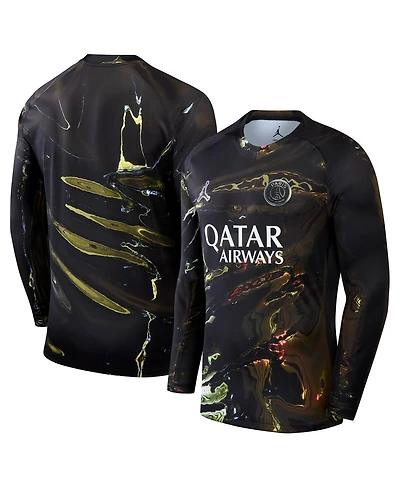 Jordan Men's Black Paris Saint-Germain 2025/26 Fifth Stadium Replica Long Sleeve Jersey