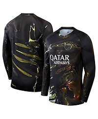 Jordan Men's Black Paris Saint-Germain 2025/26 Fifth Stadium Replica Long Sleeve Jersey