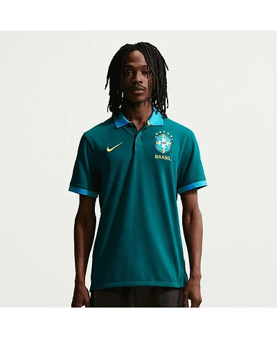 Nike Men's Green Brazil National Team Dri-fit Polo Shirt