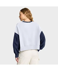 Nike Women's White/Navy Detroit Tigers Oversized High Hip Fleece Sweatshirt