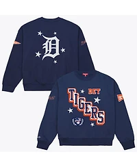 Mitchell Ness Women's Navy Detroit Tigers Pep Rally Sweatshirt