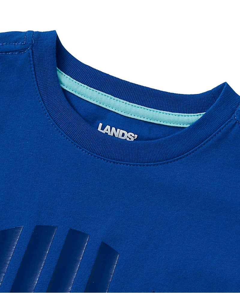 Lands' End Big Boys Husky Short Sleeve Graphic Tee