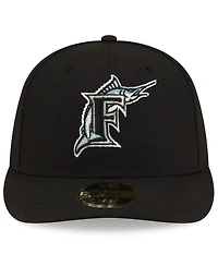 New Era Men's Black Florida Marlins On-Field Authentic Collection Low Profile 59FIFTY Fitted Hat