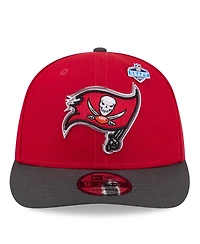 New Era Men's Red/Pewter Tampa Bay Buccaneers 2026 Nfl Draft On Stage Pre-Curved 9FIFTY Snapback Hat