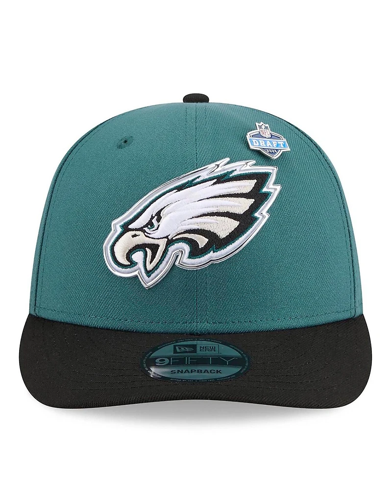 New Era Men's Midnight Green/Black Philadelphia Eagles 2026 Nfl Draft On Stage Pre-Curved 9FIFTY Snapback Hat