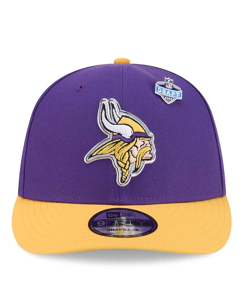 New Era Men's Purple/Gold Minnesota Vikings 2026 Nfl Draft On Stage Pre-Curved 9FIFTY Snapback Hat