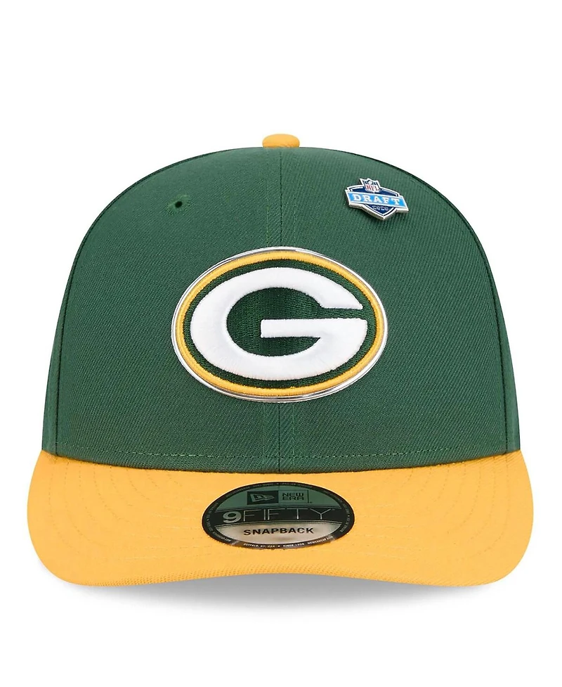 New Era Men's Green/Gold Green Bay Packers 2026 Nfl Draft On Stage Pre-Curved 9FIFTY Snapback Hat