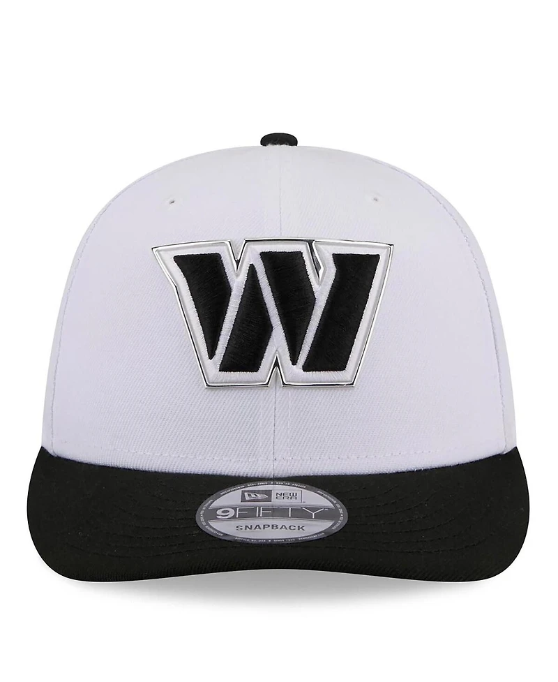 New Era Men's White/Black Washington Commanders 2026 Nfl Draft Pre-Curved 9FIFTY Snapback Hat