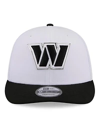 New Era Men's White/Black Washington Commanders 2026 Nfl Draft Pre-Curved 9FIFTY Snapback Hat