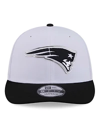 New Era Men's White/Black New England Patriots 2026 Nfl Draft Pre-Curved 9FIFTY Snapback Hat