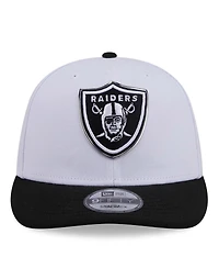 New Era Men's White/Black Las Vegas Raiders 2026 Nfl Draft Pre-Curved 9FIFTY Snapback Hat