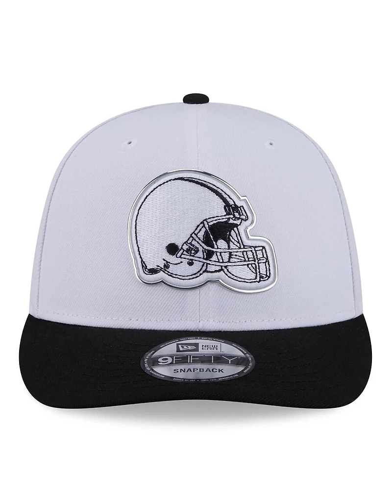 New Era Men's White/Black Cleveland Browns 2026 Nfl Draft Pre-Curved 9FIFTY Snapback Hat