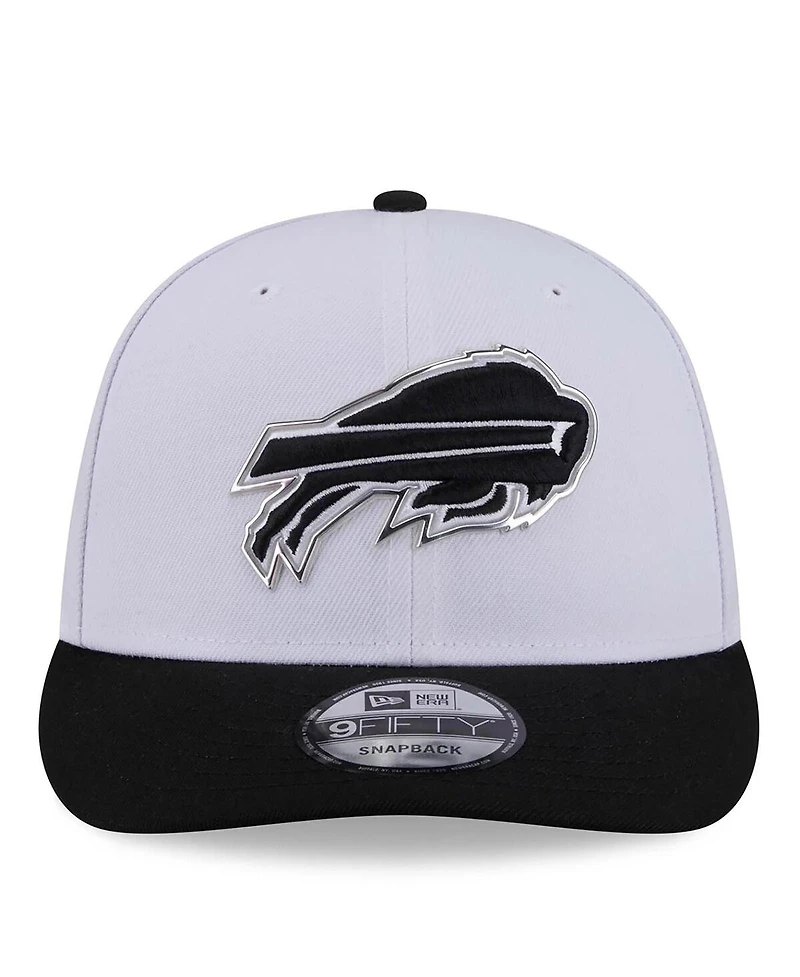 New Era Men's White/Black Buffalo Bills 2026 Nfl Draft Pre-Curved 9FIFTY Snapback Hat