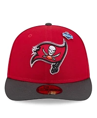 New Era Men's Red/Pewter Tampa Bay Buccaneers 2026 Nfl Draft Pre-Curved 59FIFTY Fitted Hat