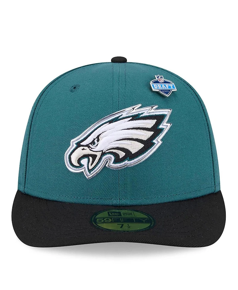 New Era Men's Midnight Green/Black Philadelphia Eagles 2026 Nfl Draft Pre-Curved 59FIFTY Fitted Hat