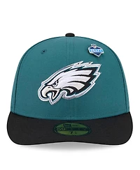 New Era Men's Midnight Green/Black Philadelphia Eagles 2026 Nfl Draft Pre-Curved 59FIFTY Fitted Hat