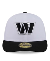 New Era Men's White/Black Washington Commanders 2026 Nfl Draft Pre-Curved 59FIFTY Fitted Hat
