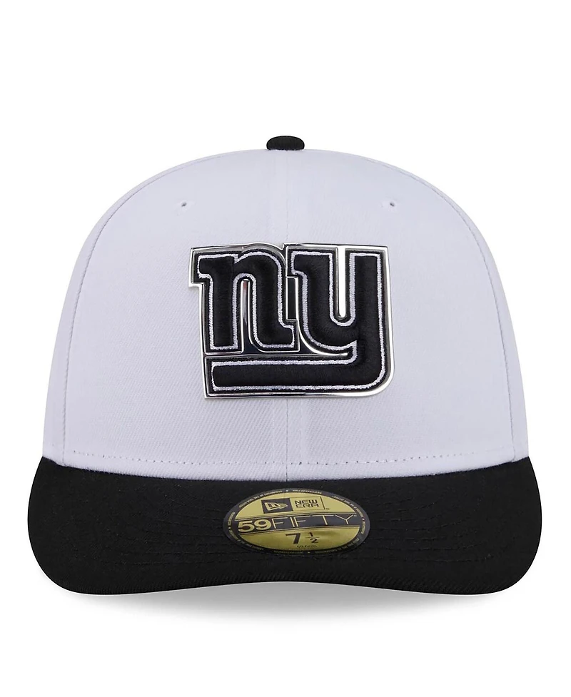 New Era Men's White/Black York Giants 2026 Nfl Draft Pre-Curved 59FIFTY Fitted Hat