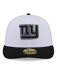 New Era Men's White/Black York Giants 2026 Nfl Draft Pre-Curved 59FIFTY Fitted Hat
