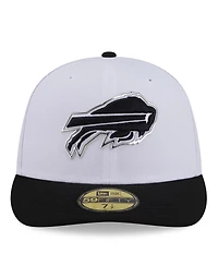 New Era Men's White/Black Buffalo Bills 2026 Nfl Draft Pre-Curved 59FIFTY Fitted Hat