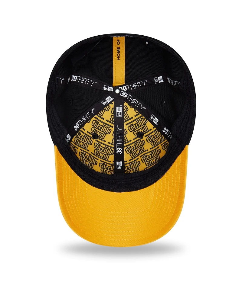 New Era Men's Black/Gold Pittsburgh Steelers 2026 Nfl Draft 39THIRTY M-Crown Flex Hat