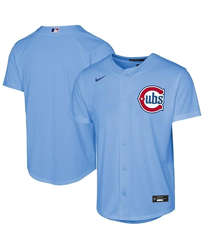 Nike Big Boys and Girls Light Blue Chicago Cubs Alternate Replica Jersey