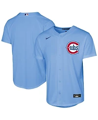 Nike Big Boys and Girls Light Blue Chicago Cubs Alternate Replica Jersey