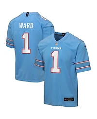 Nike Big Boys and Girls Cameron Ward Light Blue Tennessee Titans Game Jersey