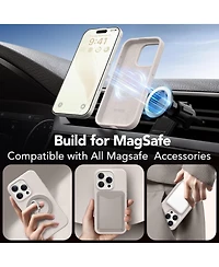 Gonez Magnetic for iPhone 16 Pro Case, Compatible with MagSafe, Silicone Shockproof Anti-Scratch Protective Phone Case 6.3 inch, Stone