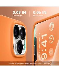 Gonez Magnetic for iPhone 13 Pro Max Case, Compatible with MagSafe Silicone Shockproof Anti-Scratch Protective Phone Case 6.7 inch, Orange