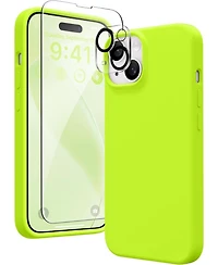 Gonez for iPhone 15 Case, Liquid Silicone Case with Anti-Scratch Soft Microfiber Lining Shockproof Protective Phone Cover