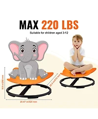 Mecale Elephant Kids 360degree(s) Swivel Sensory Chair with Non-Slip Base, 220 lb Capacity
