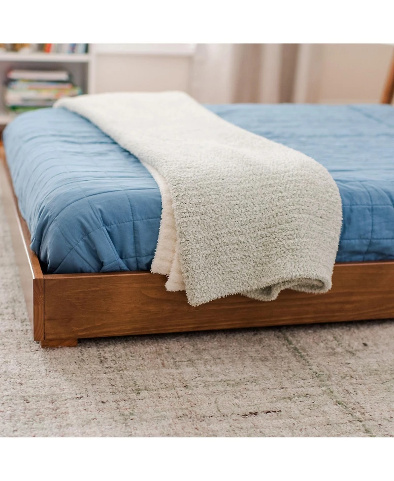 Max and Lily Mid-Century Modern Twin Floor Bed