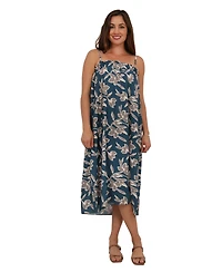 24seven Comfort Apparel Women's Floral Print Maxi Dress