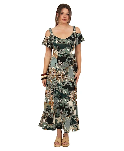 24seven Comfort Elevate Women's Soft A-Line Maxi Dress
