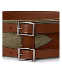 Lauren Ralph Women's Double-Buckle Wide Belt