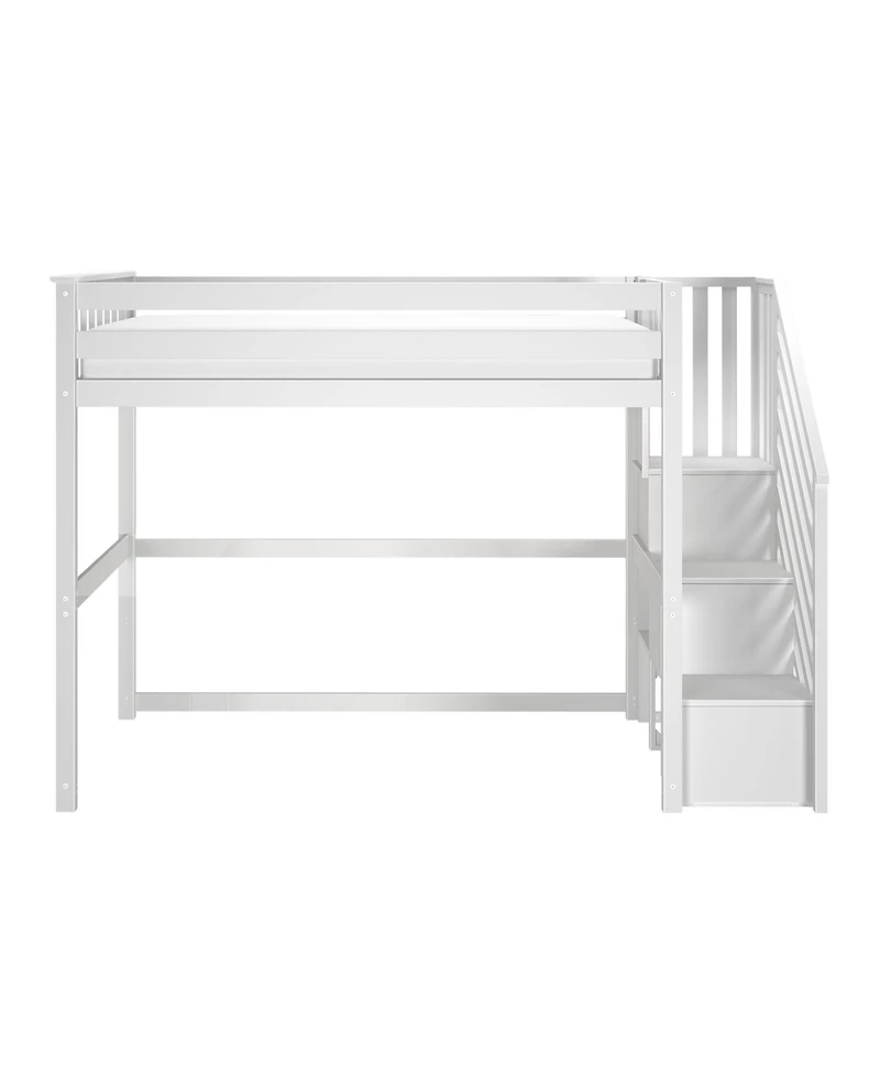 Max & Lily Classic Twin High Loft with Staircase
