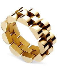 Ana Luisa 14k Gold Stainless Steel Parker Statement Ring