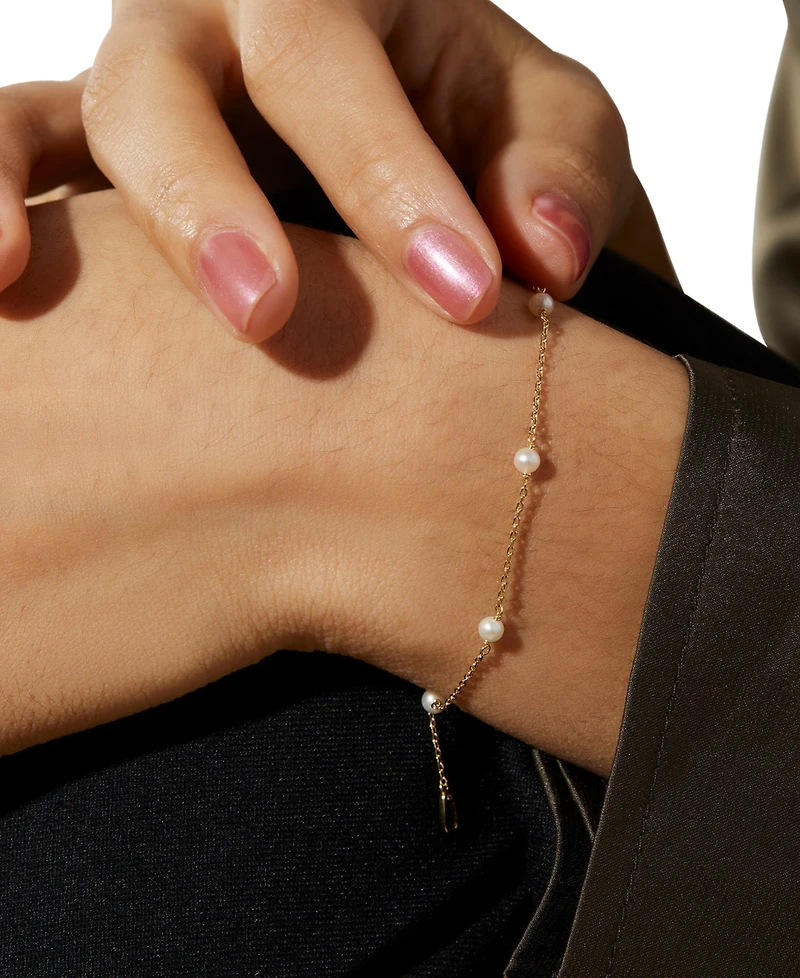 Ana Luisa Adelie Freshwater Pearl Station Bracelet