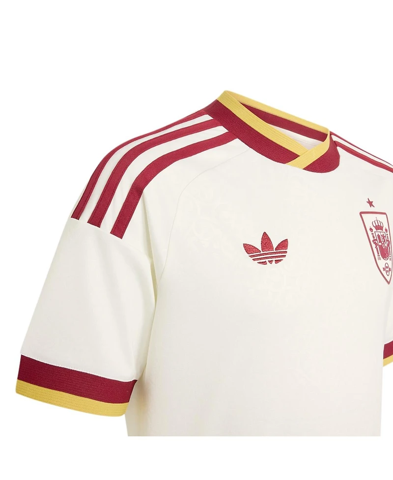 Adidas Big Boys and Girls White Spain National Team 2026 Away Replica Jersey