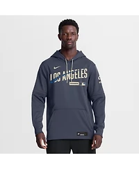 Nike Men's Navy Los Angeles Dodgers Authentic Collection City Connect Therma-fit Hoodie