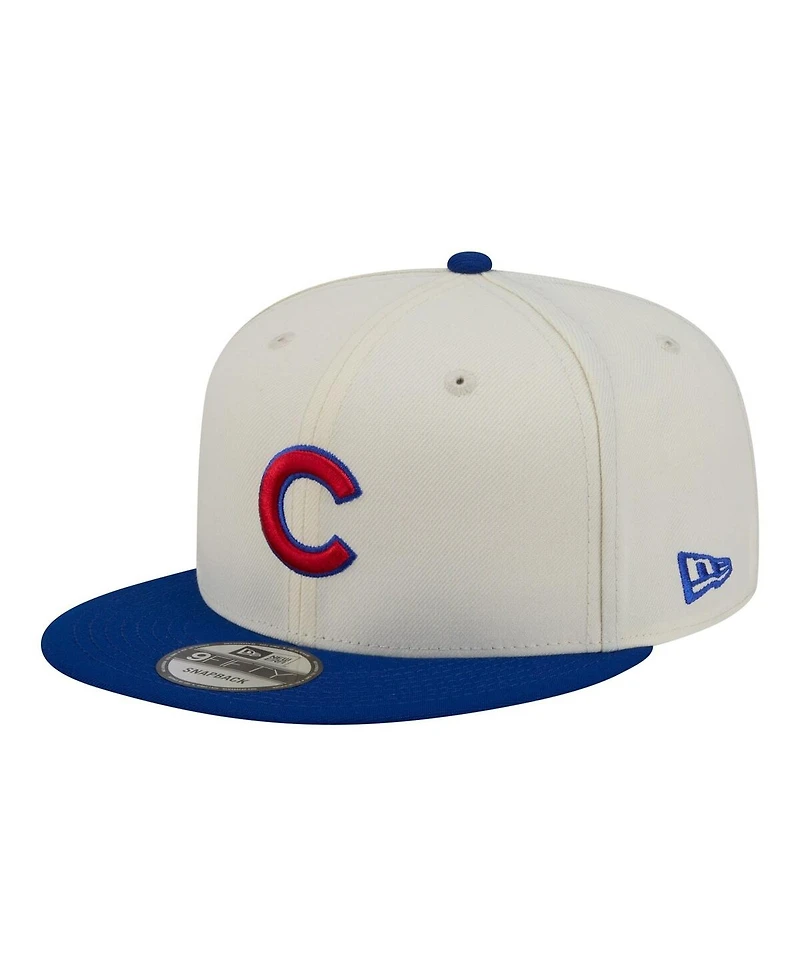 New Era Men's Cream/Royal Chicago Cubs Localized 9FIFTY Snapback Hat