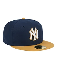 New Era Men's Navy/Khaki York Yankees Two-Tone Color Pack 59FIFTY Fitted Hat
