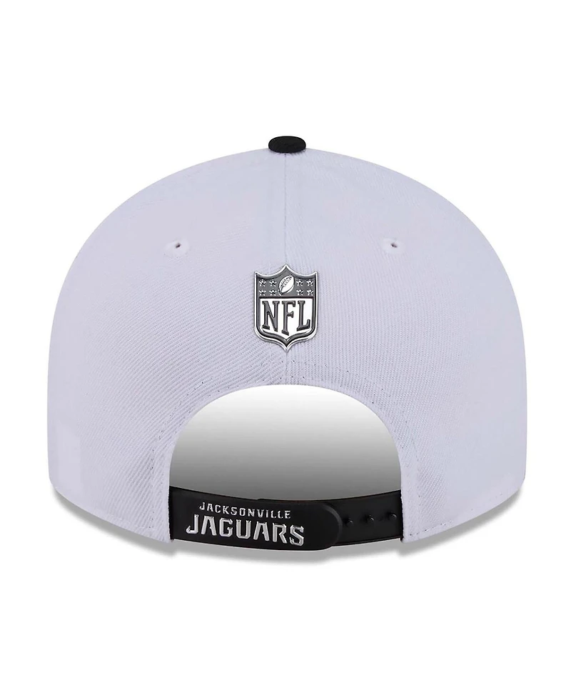 New Era Men's White/Black Jacksonville Jaguars 2026 Nfl Draft Pre-Curved 9FIFTY Snapback Hat