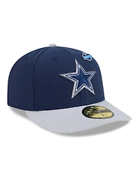 New Era Men's Navy/Silver Dallas Cowboys 2026 Nfl Draft Pre-Curved 59FIFTY Fitted Hat