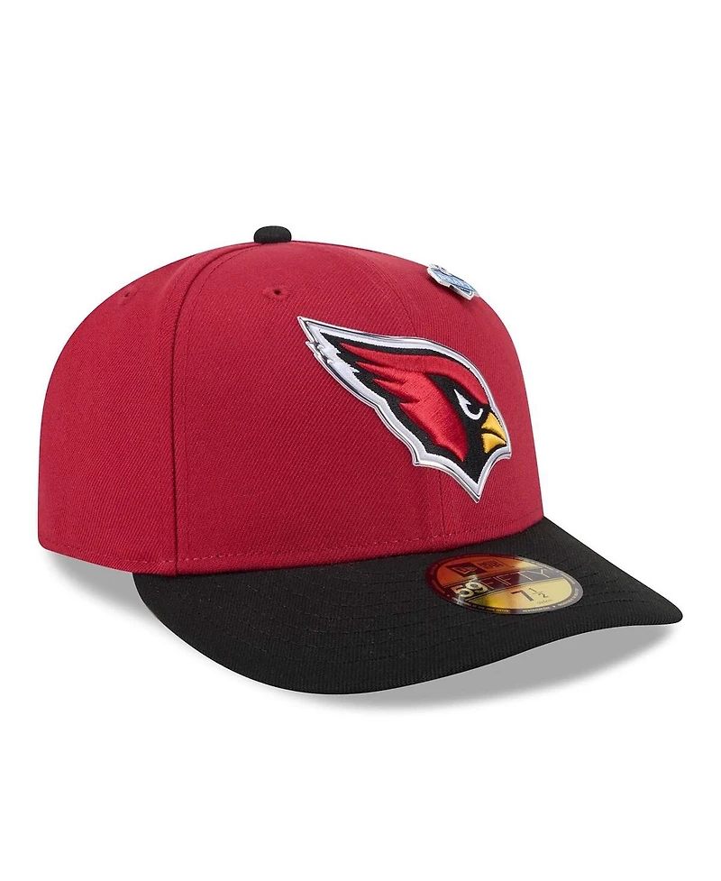 New Era Men's Cardinal/Black Arizona Cardinals 2026 Nfl Draft Pre-Curved 59FIFTY Fitted Hat
