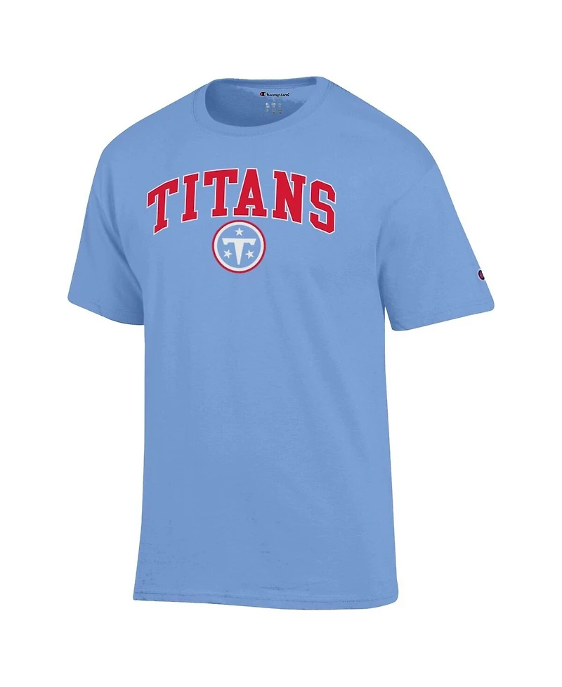 Champion Men's Light Blue Tennessee Titans Arch Over Logo T-Shirt