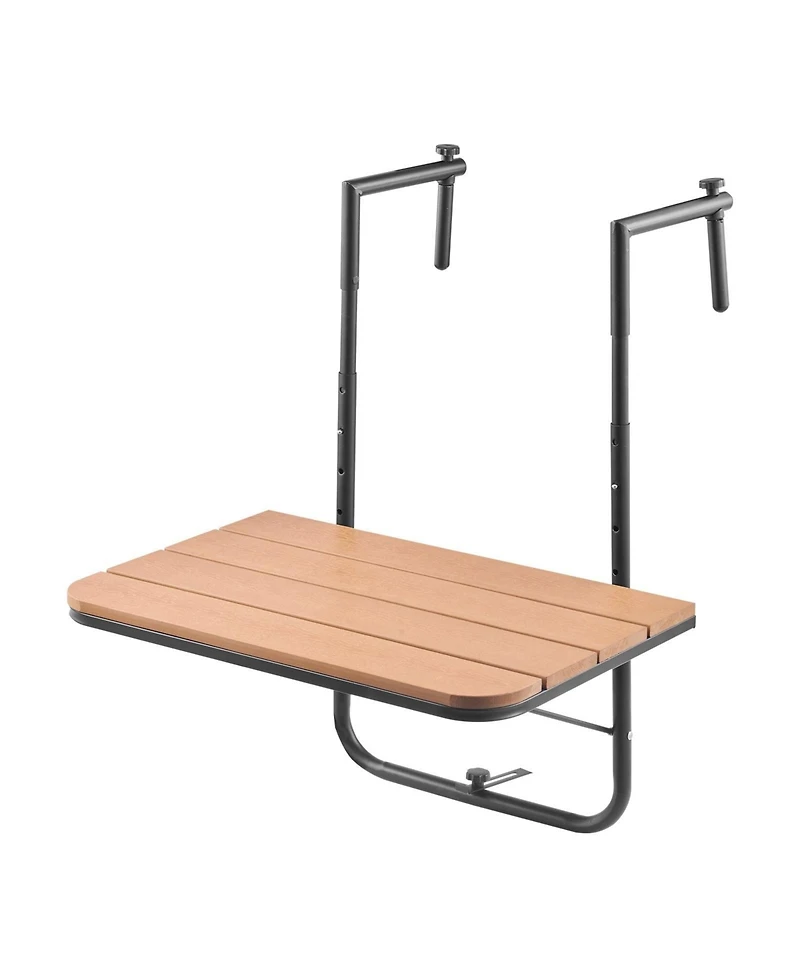 Gouun Adjustable Folding Balcony Hanging Table for Railings Patio Bar Table